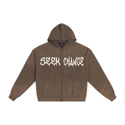 Seek Change Zip-Up Hoodie