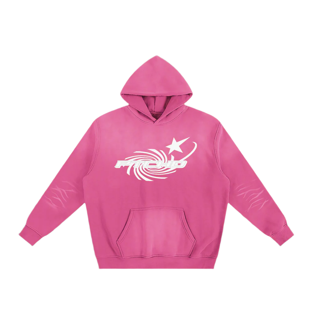 Sunfaded, Pink-White Swirl Hoodie